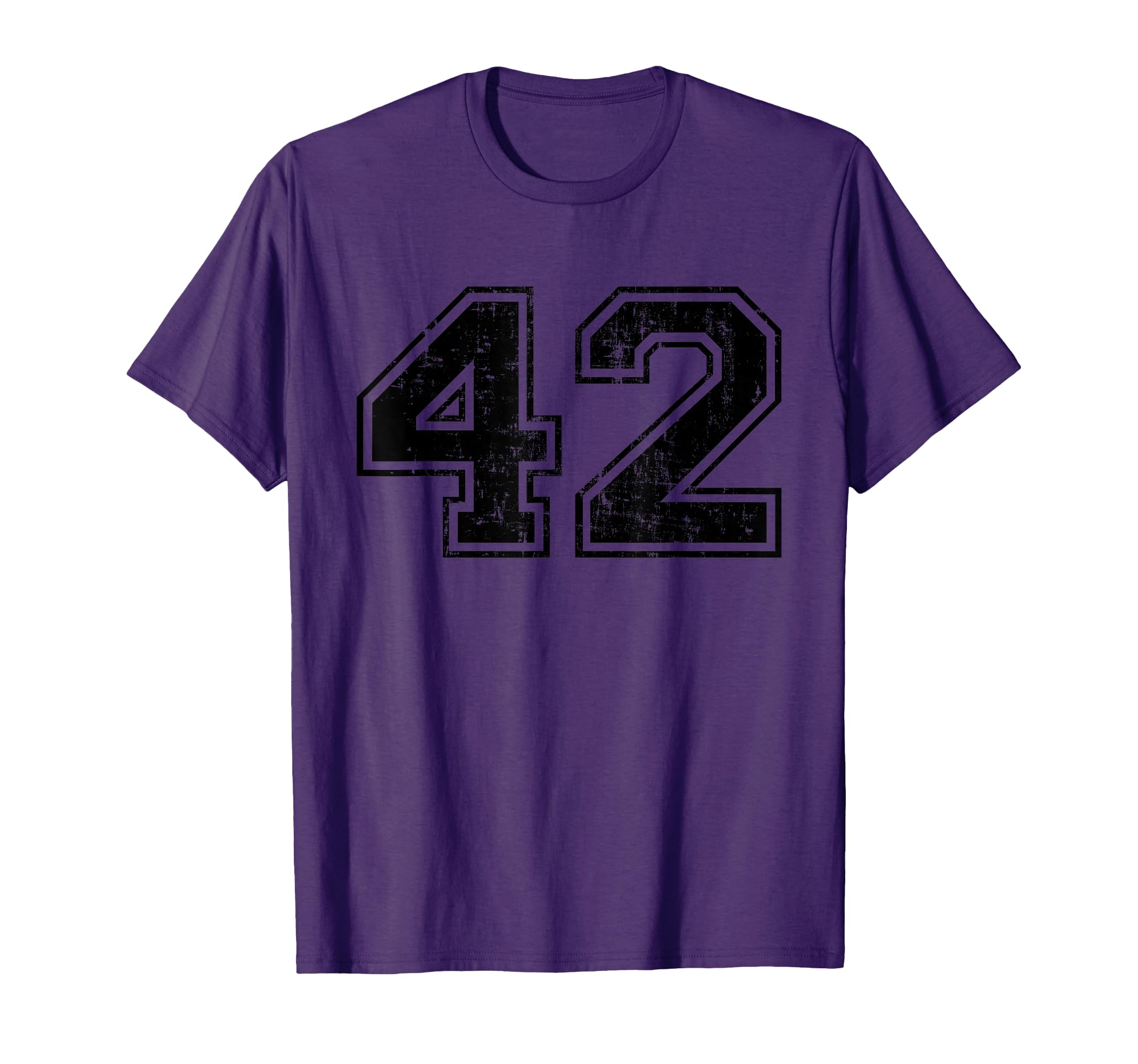 Number 42 Varsity Distressed Sport T-Shirt - Streetwear Style for Adults - T-Shirt, Sweatshirt, Hoodie