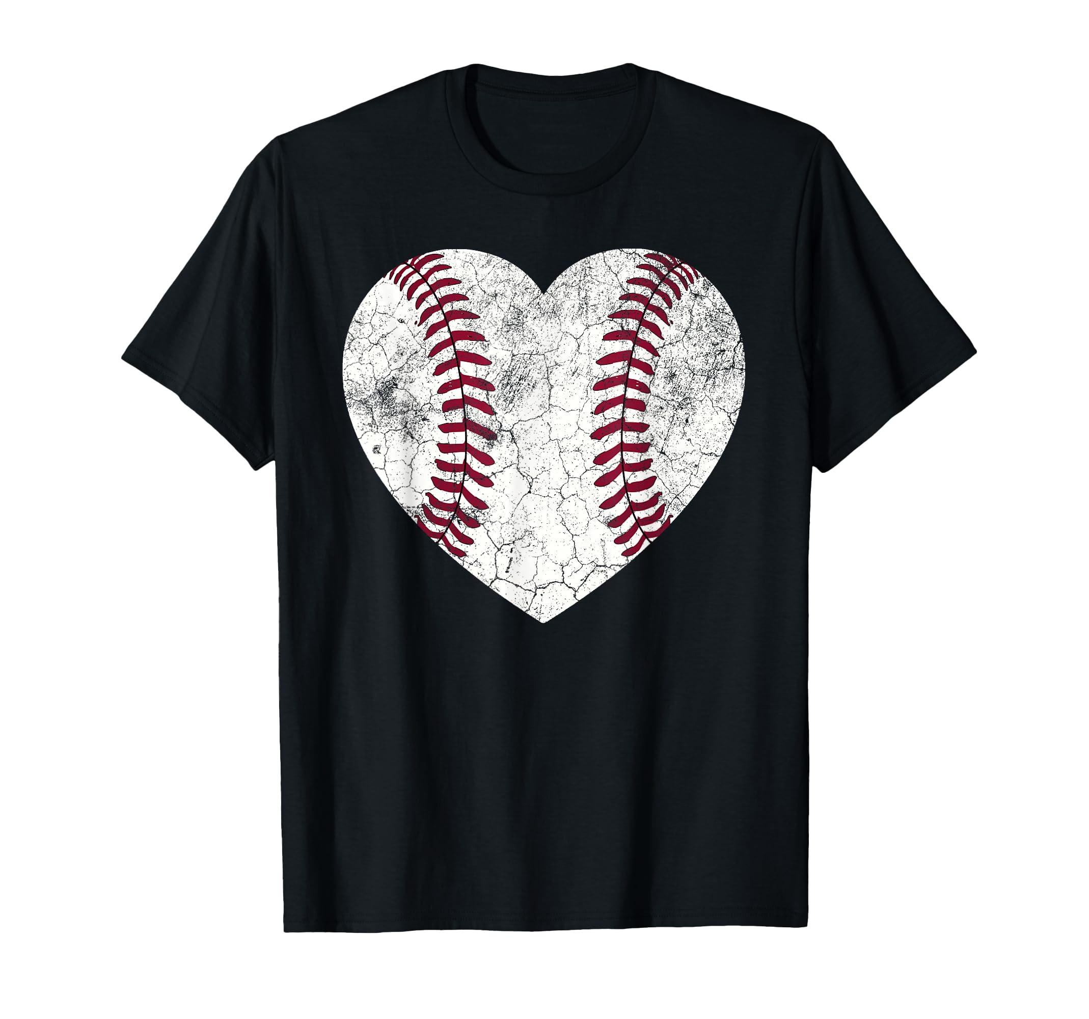 Baseball Heart Mom Dad Softball Gift T-Shirt - Graphic Print Unisex - T-Shirt, Sweatshirt, Hoodie