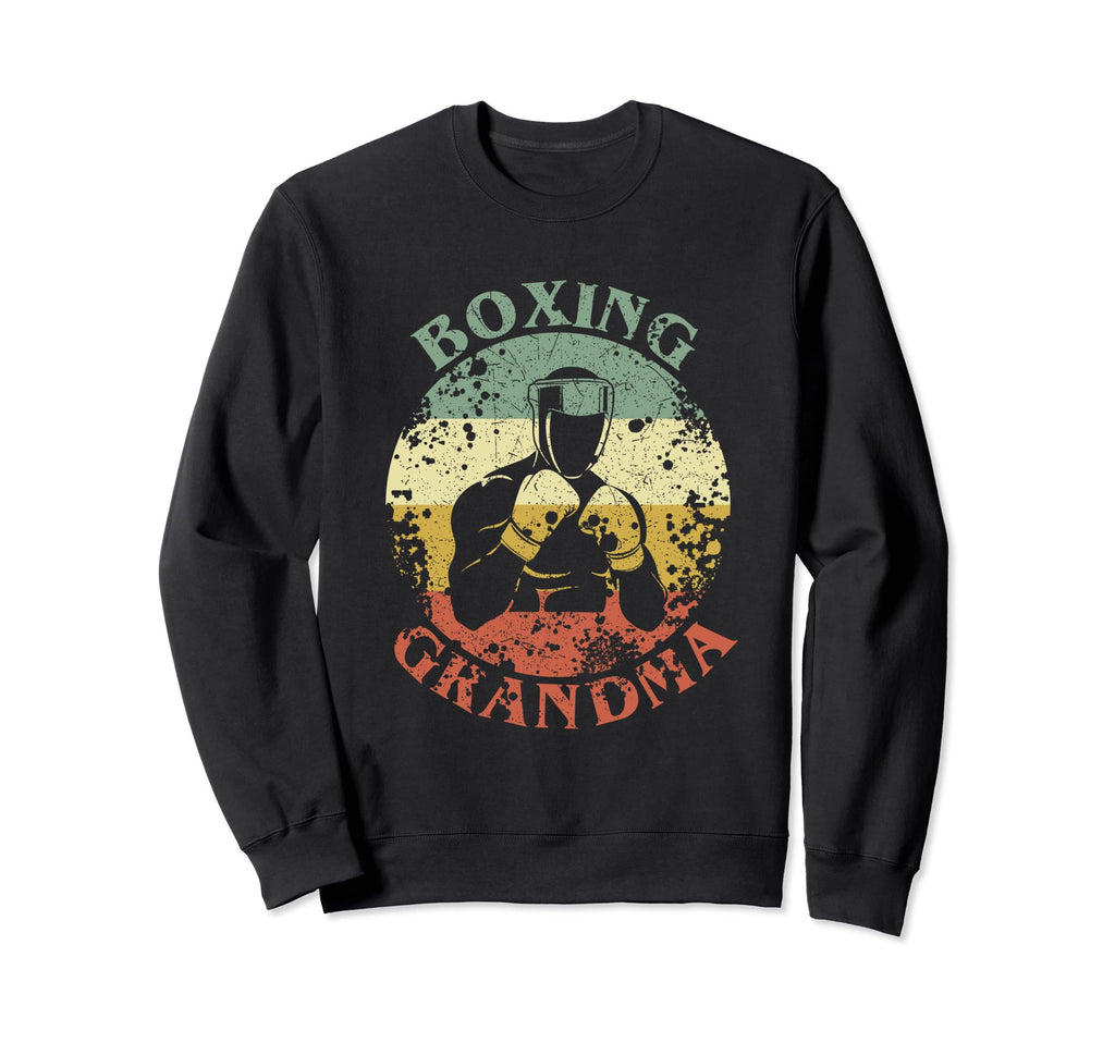 Boxing Grandma Distressed Boxing Sweatshirt - Streetwear Style for Adults - T-Shirt, Sweatshirt, Hoodie