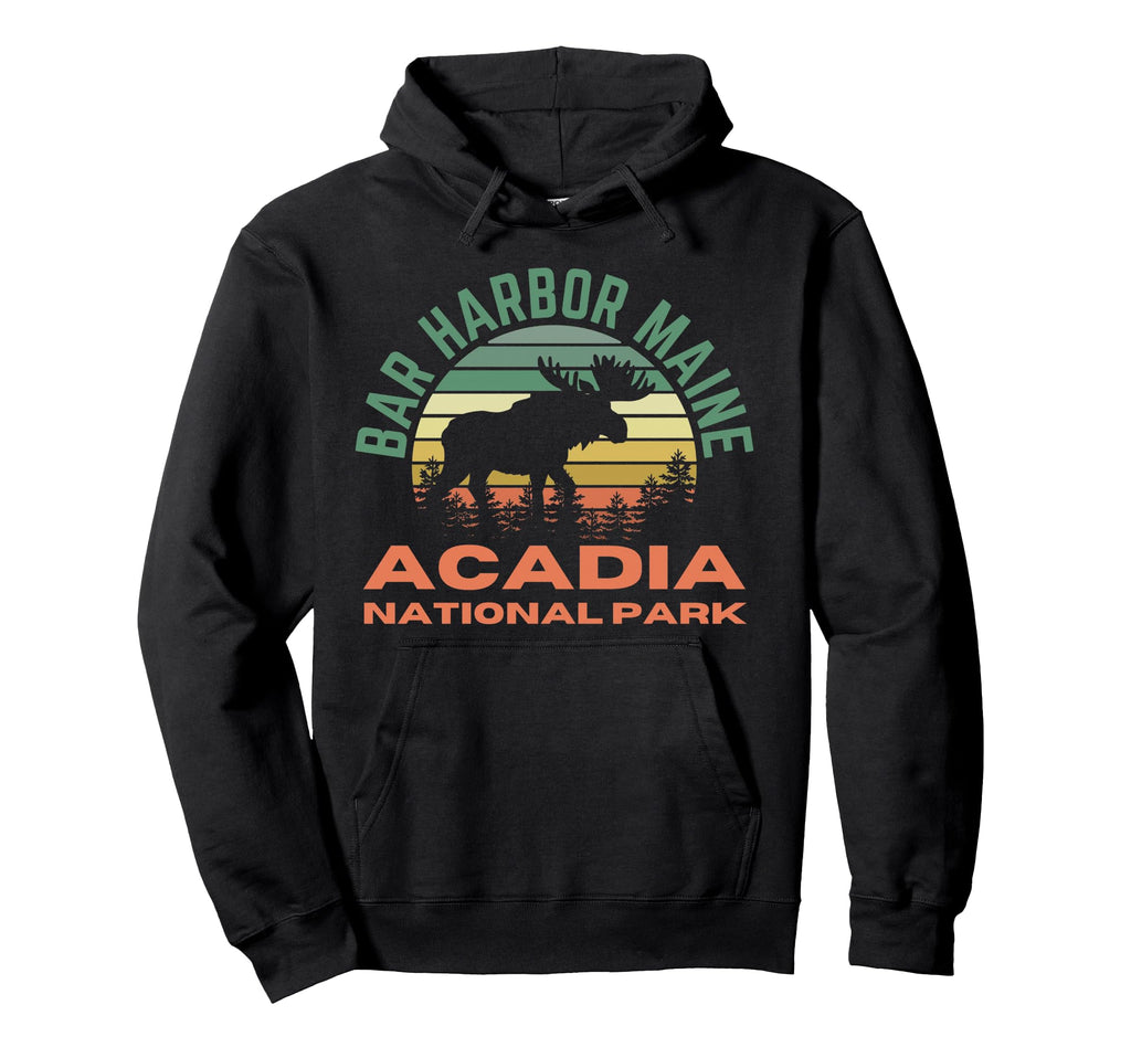 Bar Harbor Maine Acadia National Park Hoodie - Minimalist Print for Adults - T-Shirt, Sweatshirt, Hoodie