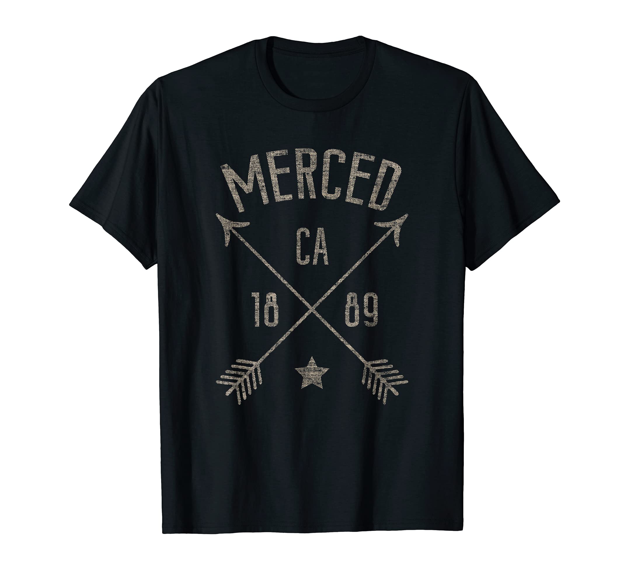 Merced Ca Distressed Boho Home City T-Shirt - Casual Everyday Wear Unisex - T-Shirt, Sweatshirt, Hoodie