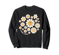 Flower Power Smile Face Flower Sweatshirt - Minimalist Print Men Women - T-Shirt, Sweatshirt, Hoodie