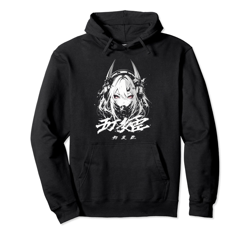 Goth Grunge Demon Anime Waifu Horror Alt Hoodie - Aesthetic Graphic Unisex - T-Shirt, Sweatshirt, Hoodie