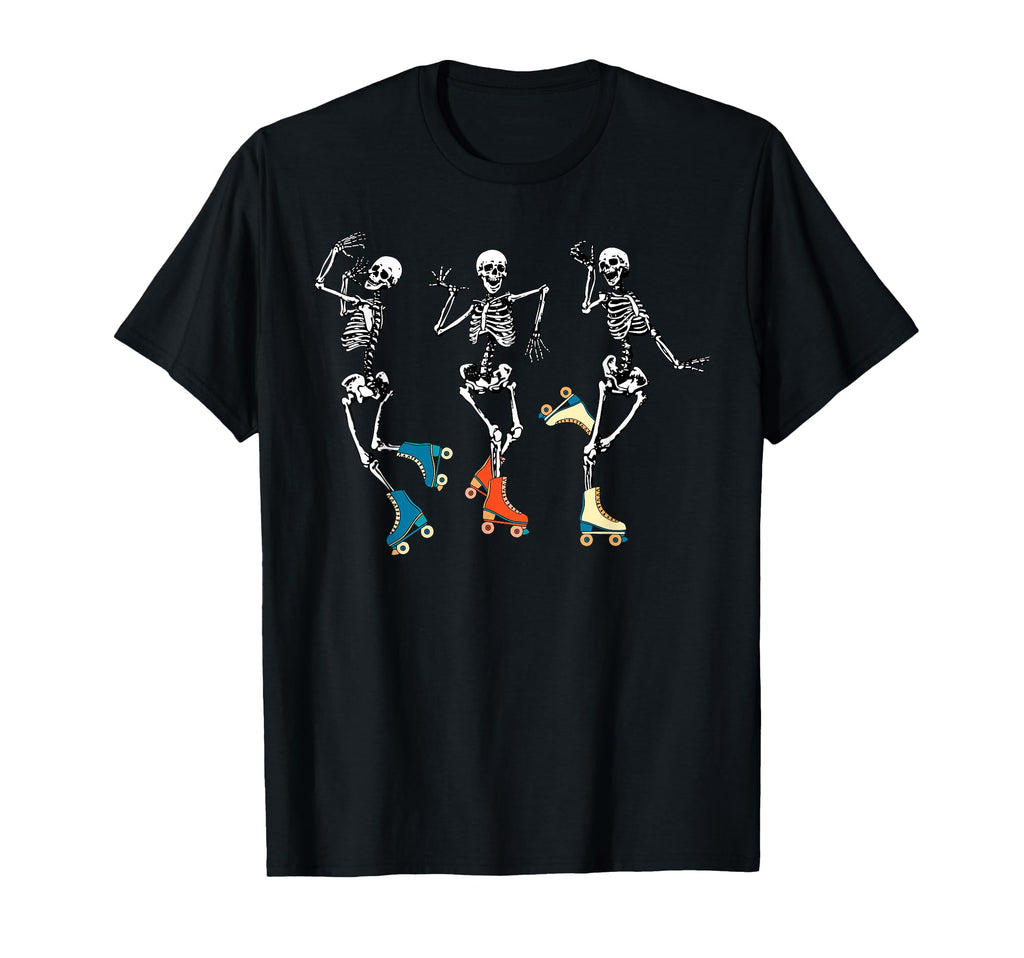 Dancing Skeletons Roller Skate Roller T-Shirt - Custom Art Print Unisex - T-Shirt, Sweatshirt, Hoodie