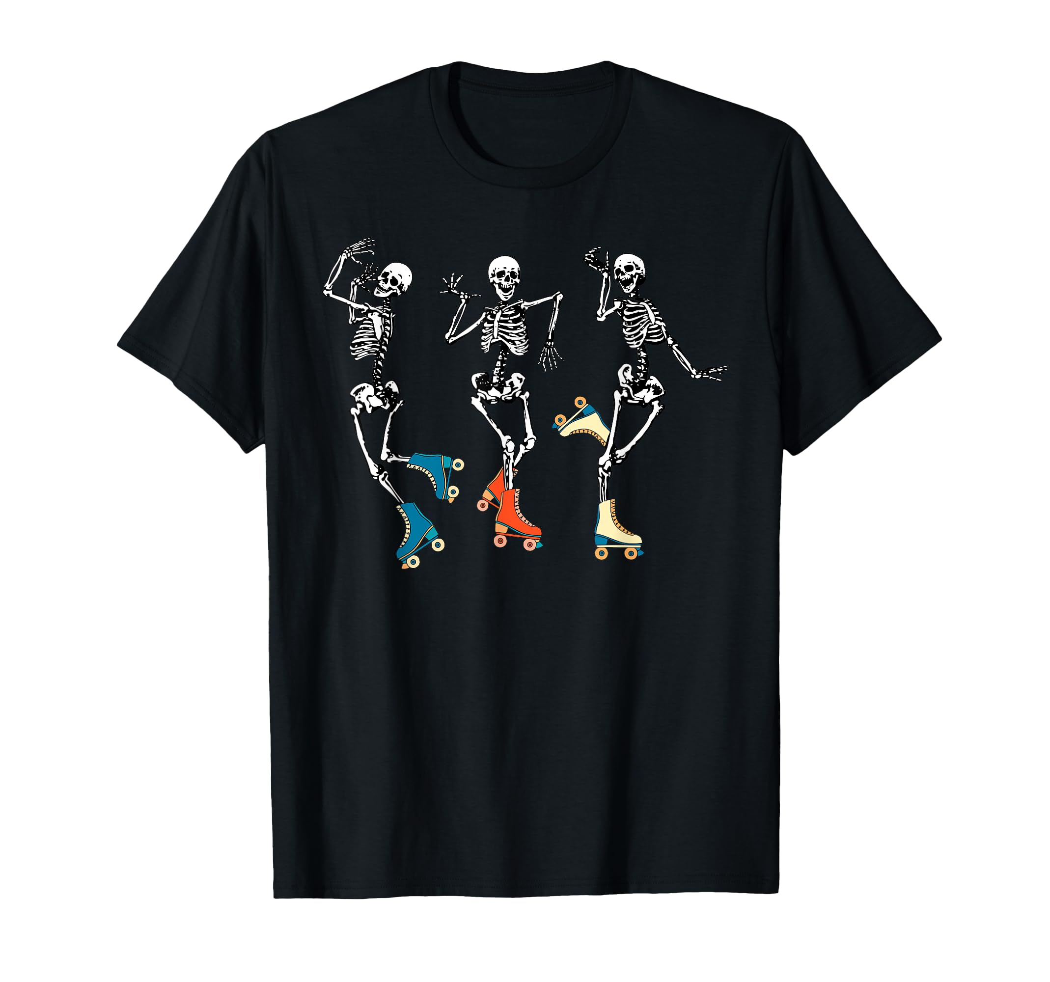 Dancing Skeletons Roller Skate Roller T-Shirt - Custom Art Print Unisex - T-Shirt, Sweatshirt, Hoodie