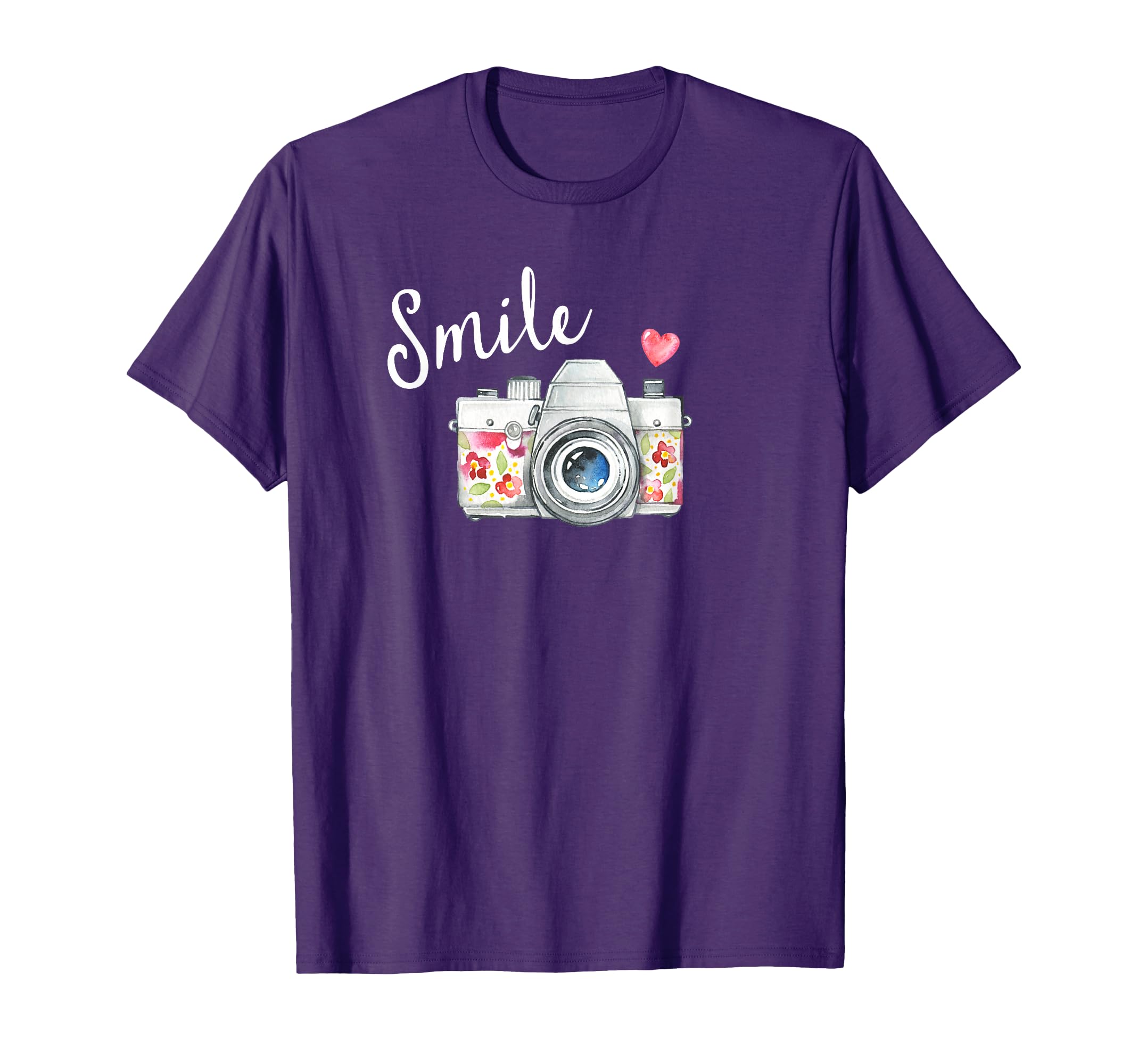 Camera Smile Flower T-Shirt - Fun Novelty Design Unisex - T-Shirt, Sweatshirt, Hoodie