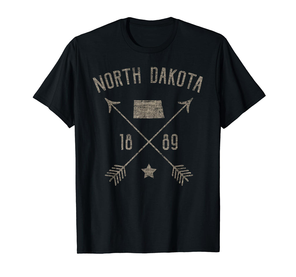 North Dakota Distressed Home State T-Shirt - Fun Novelty Design Men Women - T-Shirt, Sweatshirt, Hoodie