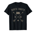 North Dakota Distressed Home State T-Shirt - Fun Novelty Design Men Women - T-Shirt, Sweatshirt, Hoodie