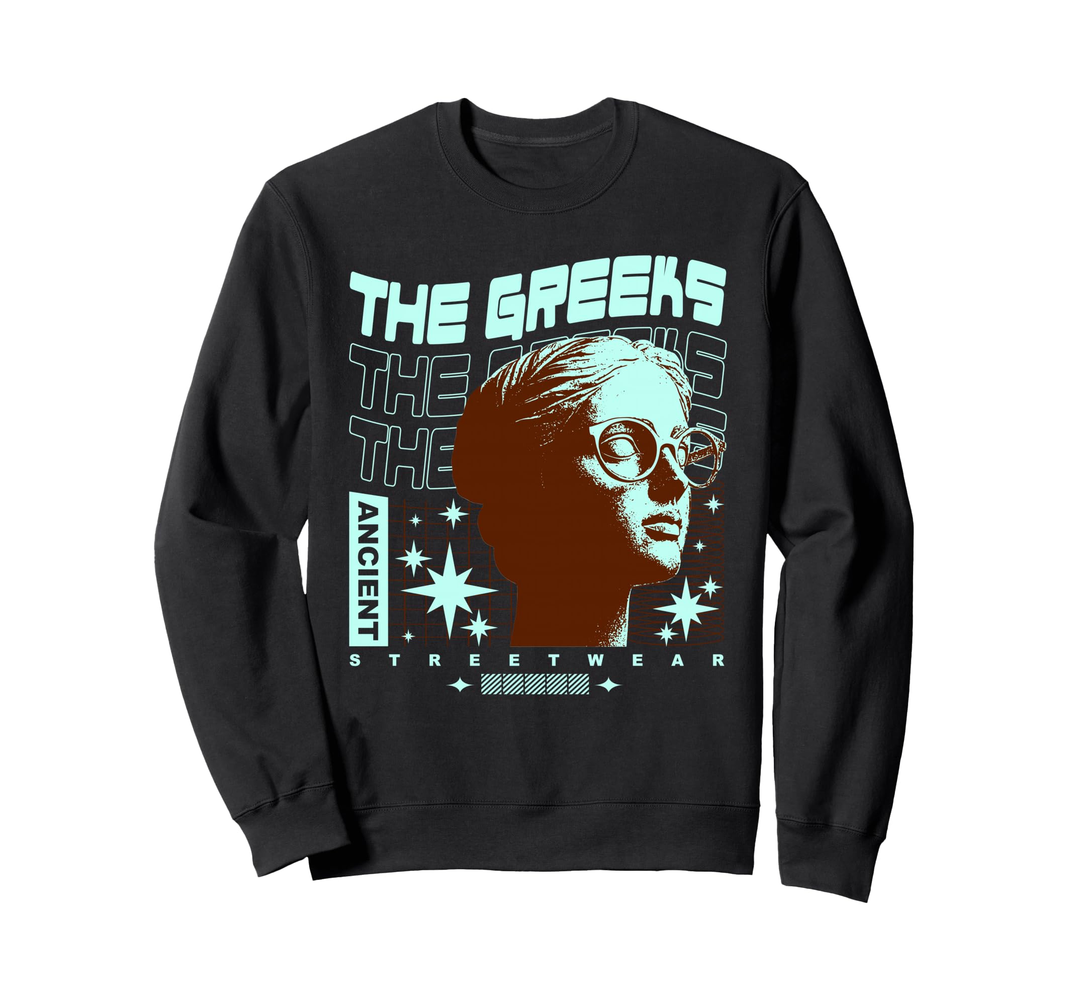 Y2K Greeks Bold Urban Graffiti Sweatshirt - Custom Art Print Men Women - T-Shirt, Sweatshirt, Hoodie