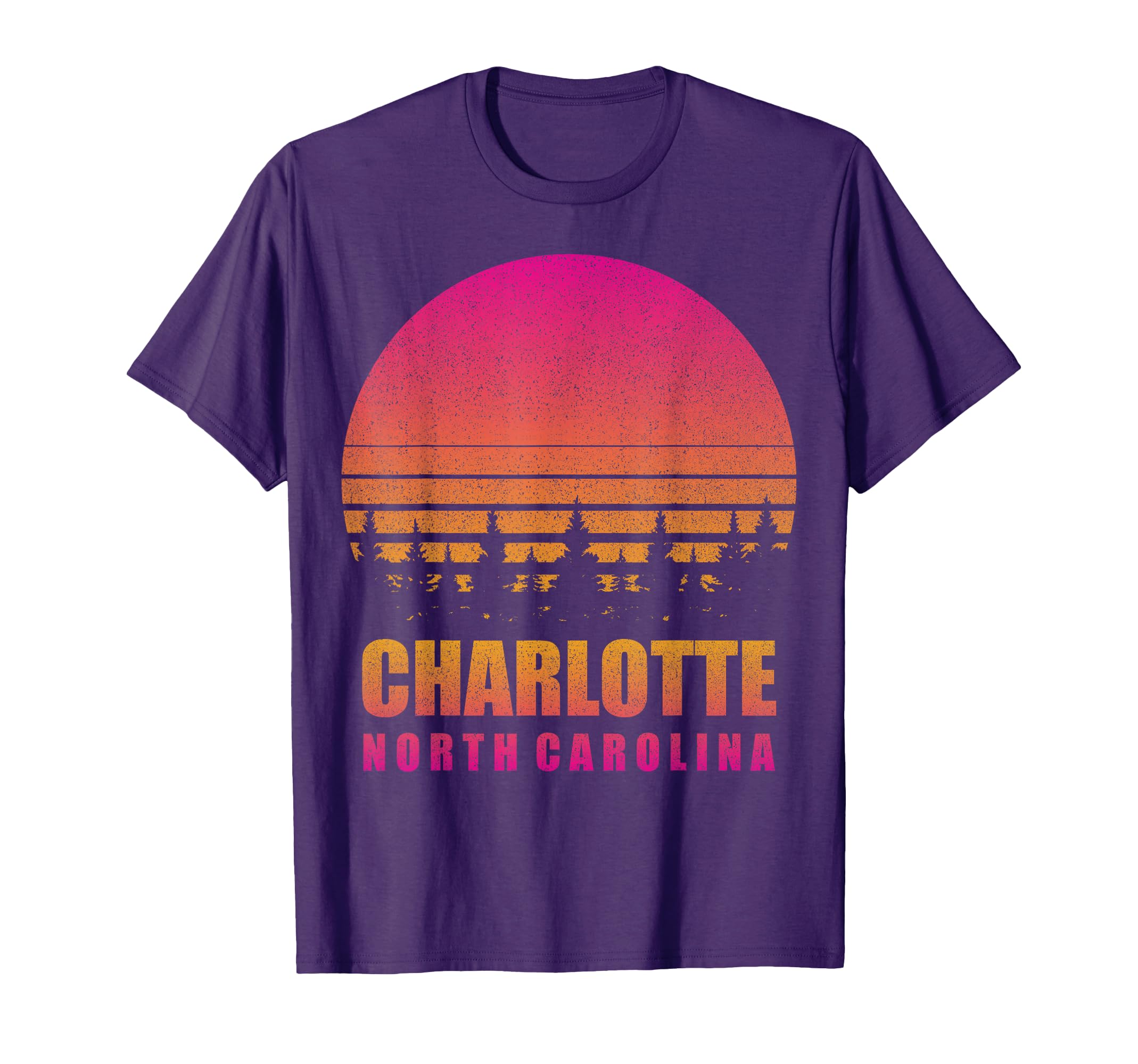 Charlotte Nc 70S 80S North Carolina T-Shirt - Aesthetic Graphic Unisex - T-Shirt, Sweatshirt, Hoodie
