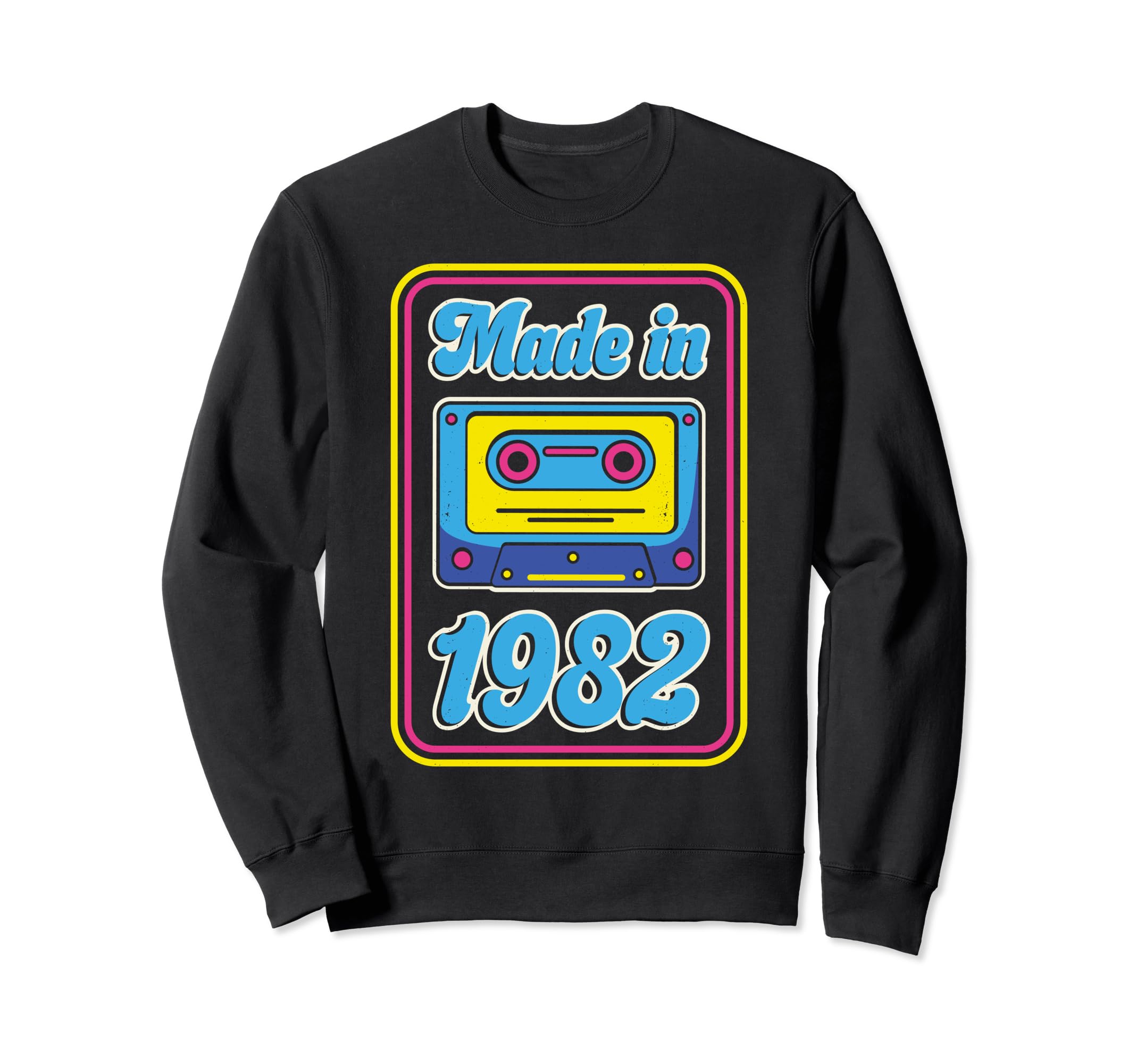 Made 1982 80S Music Cassette Tape Mixtape Sweatshirt - Graphic Print Unisex - T-Shirt, Sweatshirt, Hoodie