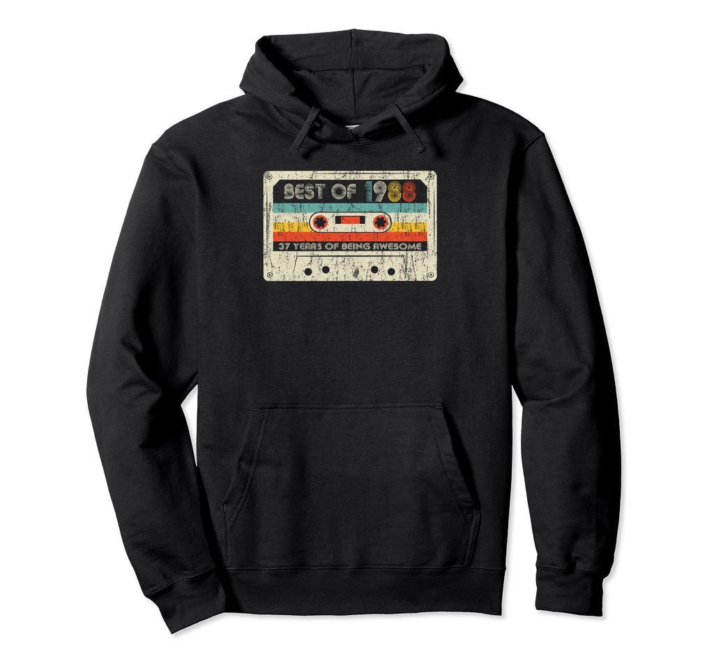 Best 1988 Birthday 1988 Cassette Tape Hoodie - Novelty Apparel Unisex - T-Shirt, Sweatshirt, Hoodie