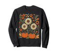 Floral Pumpkin Fall Boho Sweatshirt - Trendy Graphic Unisex - T-Shirt, Sweatshirt, Hoodie