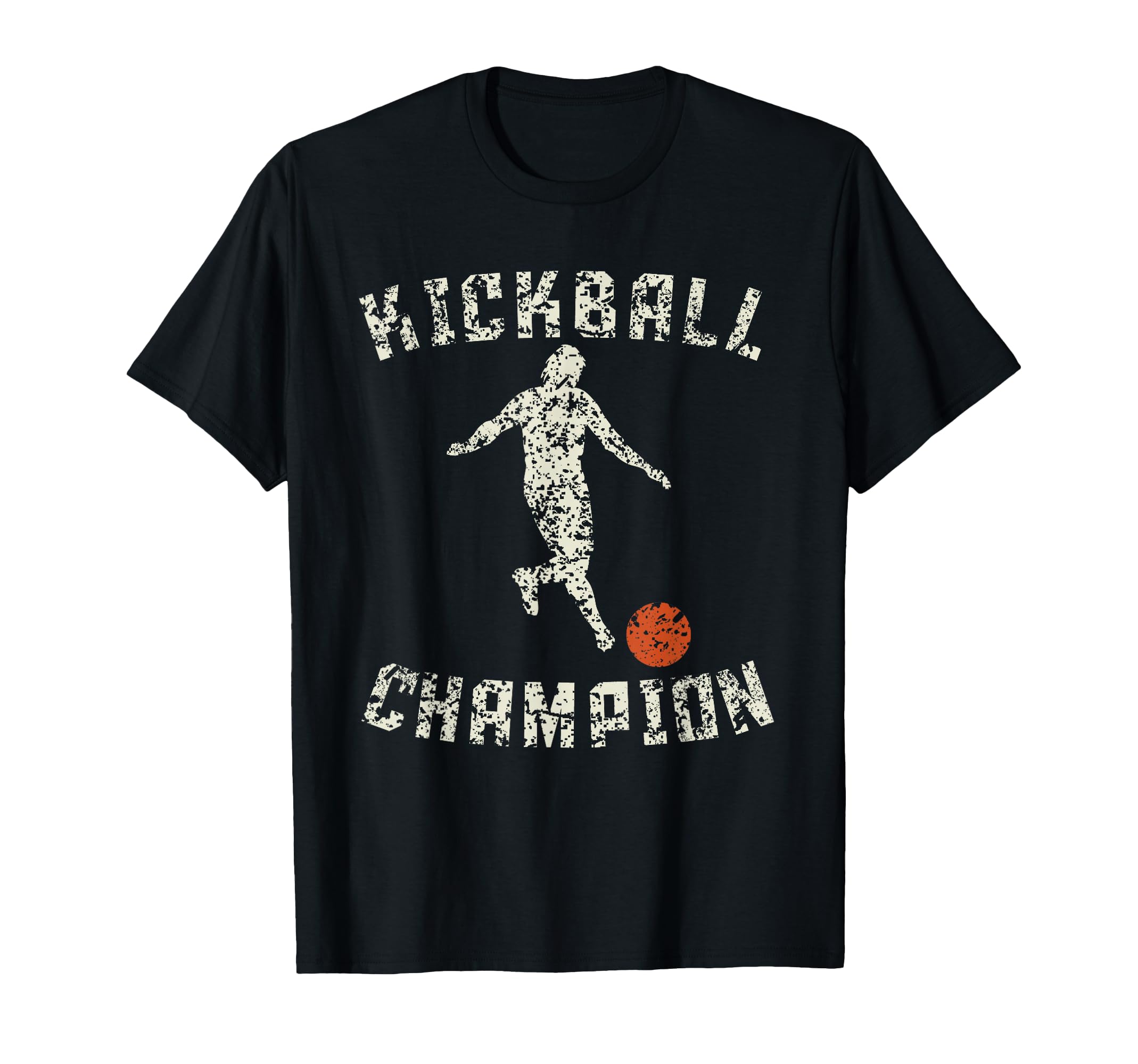 Kickball Champion Distressed T-Shirt - Unique Graphic Unisex - T-Shirt, Sweatshirt, Hoodie