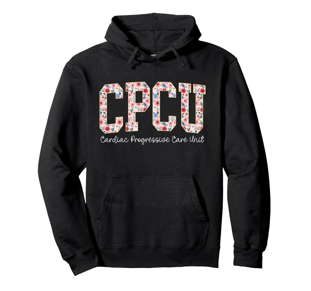 Boho Floral Cpcu Cardiac Hoodie - Casual Everyday Wear for Adults - T-Shirt, Sweatshirt, Hoodie