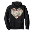 Baseball Heart Mom Dad Love Hoodie - Graphic Print Men Women - T-Shirt, Sweatshirt, Hoodie