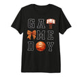 Coquette Basketball Bow Game Day T-Shirt - Aesthetic Graphic Unisex - T-Shirt, Sweatshirt, Hoodie