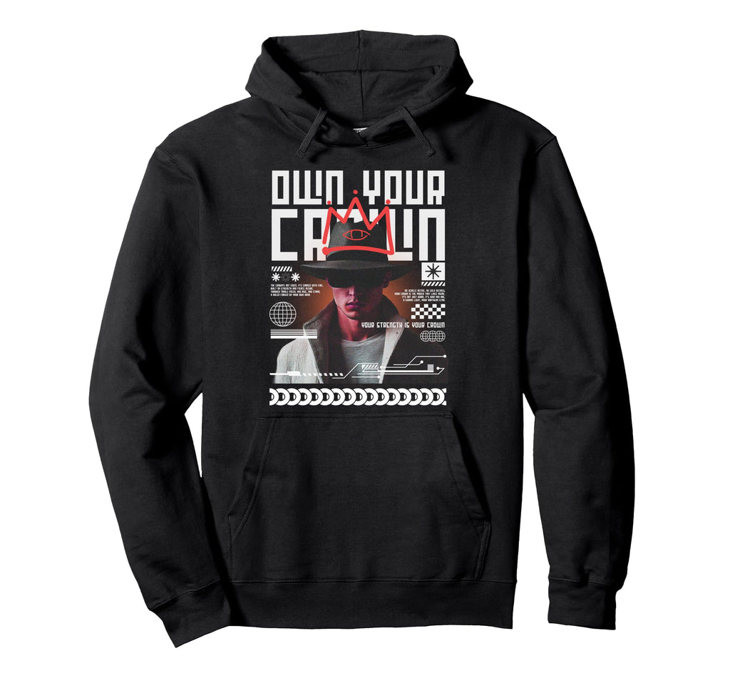 Y2K Crown Bold Urban Graffiti Hoodie - Fun Novelty Design for Adults - T-Shirt, Sweatshirt, Hoodie