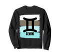 Mens Gemini Symbol Distressed Zodiac Sweatshirt - Trendy Graphic Men Women - T-Shirt, Sweatshirt, Hoodie
