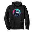 Black Cat Sunglasses Loves 80S And Hoodie - Casual Everyday Wear Men Women - T-Shirt, Sweatshirt, Hoodie