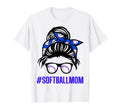 Messy Bun Softball Momma Life Funny Mom T-Shirt - Minimalist Print Unisex - T-Shirt, Sweatshirt, Hoodie