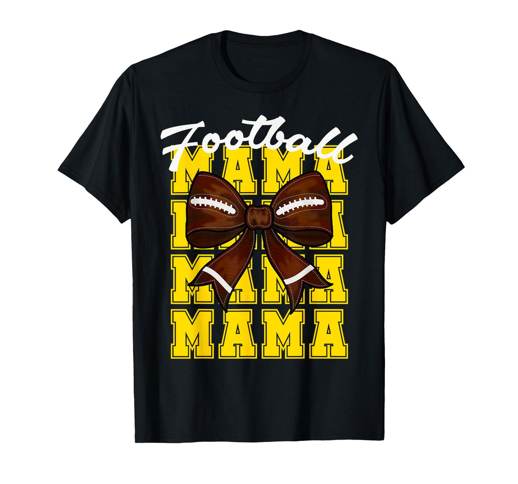 Football Mama Bow Game Day Proud T-Shirt - Trendy Graphic Men Women - T-Shirt, Sweatshirt, Hoodie