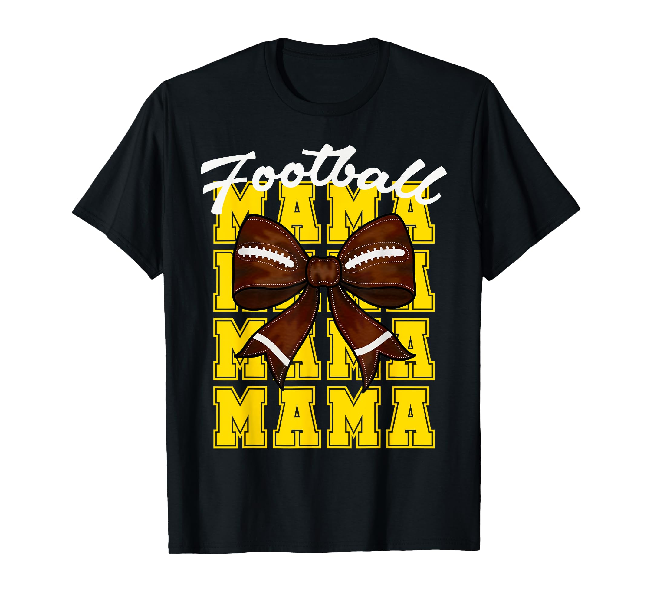 Football Mama Bow Game Day Proud T-Shirt - Trendy Graphic Men Women - T-Shirt, Sweatshirt, Hoodie