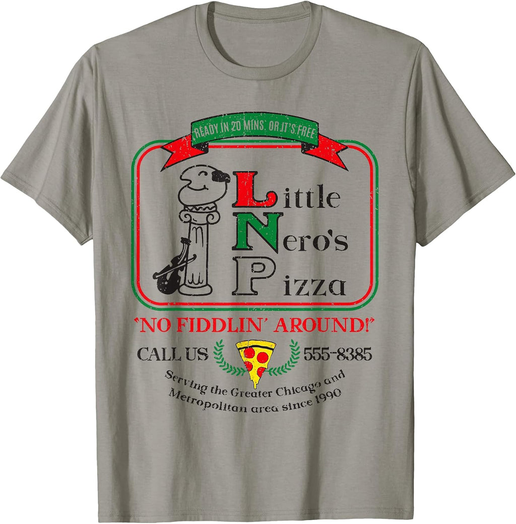 Vintage Little Neros Pizza No Fiddlin Around - Adult & Kids T-Shirts, Sweatshirts & Hoodies apparel design preview 1