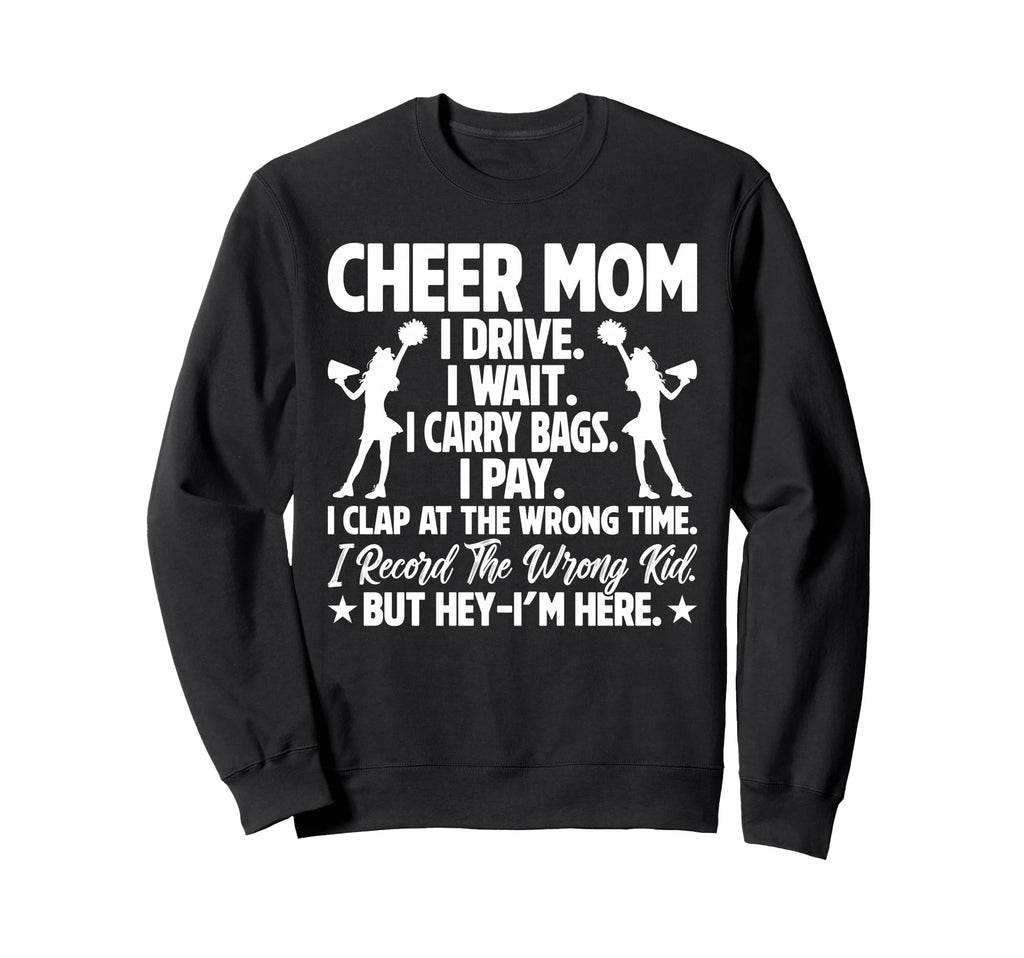 Cheer Mom Funny Mothers Day Cheerleader Sweatshirt - Graphic Print Unisex - T-Shirt, Sweatshirt, Hoodie
