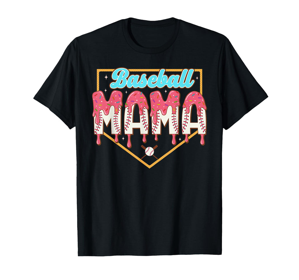 Mothers Day Baseball Mom Drip Ice T-Shirt - Fun Novelty Design for Adults - T-Shirt, Sweatshirt, Hoodie