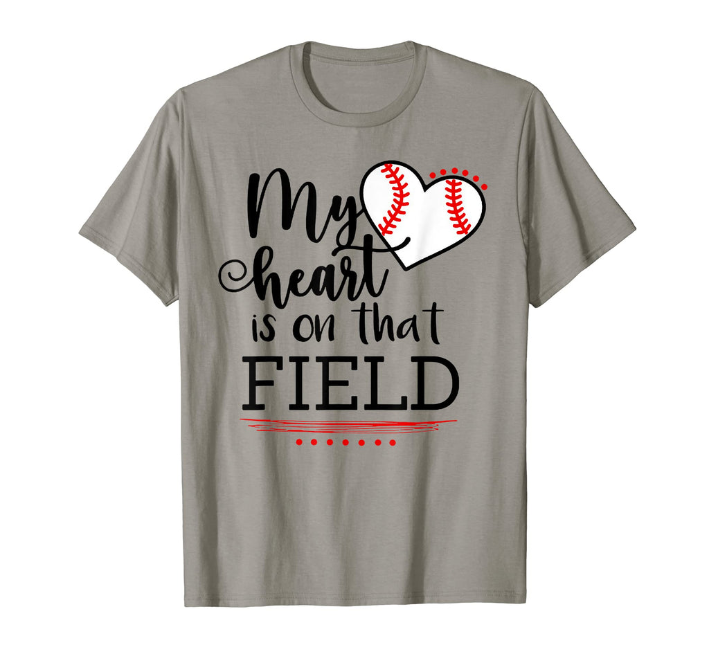 My Heart Is That Field Baseball Football T-Shirt - Unique Graphic Unisex - T-Shirt, Sweatshirt, Hoodie