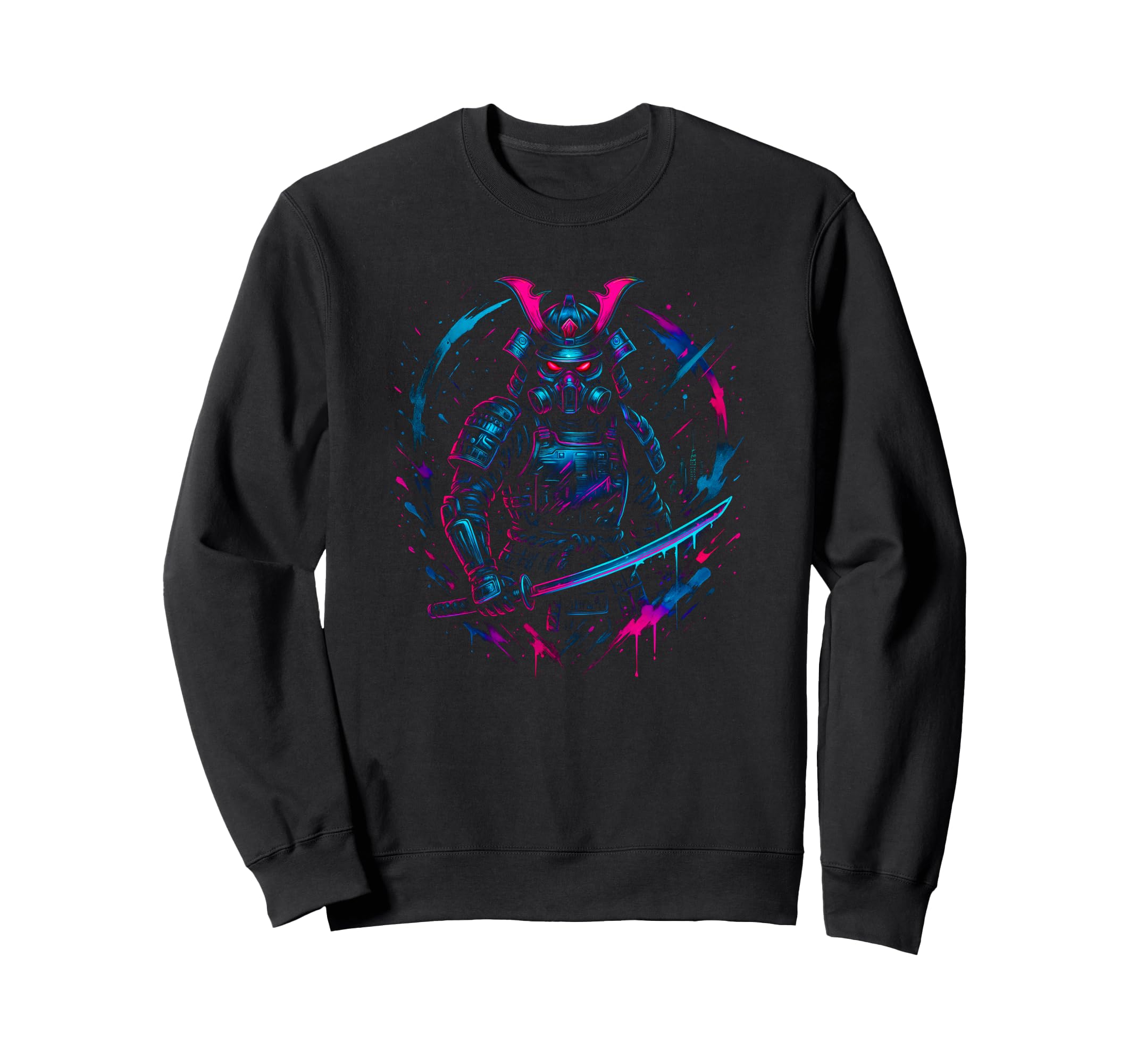 Cyberpunk Samurai Vaporwave Synthwave Sweatshirt - Streetwear Style Unisex - T-Shirt, Sweatshirt, Hoodie