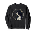 Gothic Dreams Witch Moon And Stars Sweatshirt - Trendy Graphic for Adults - T-Shirt, Sweatshirt, Hoodie