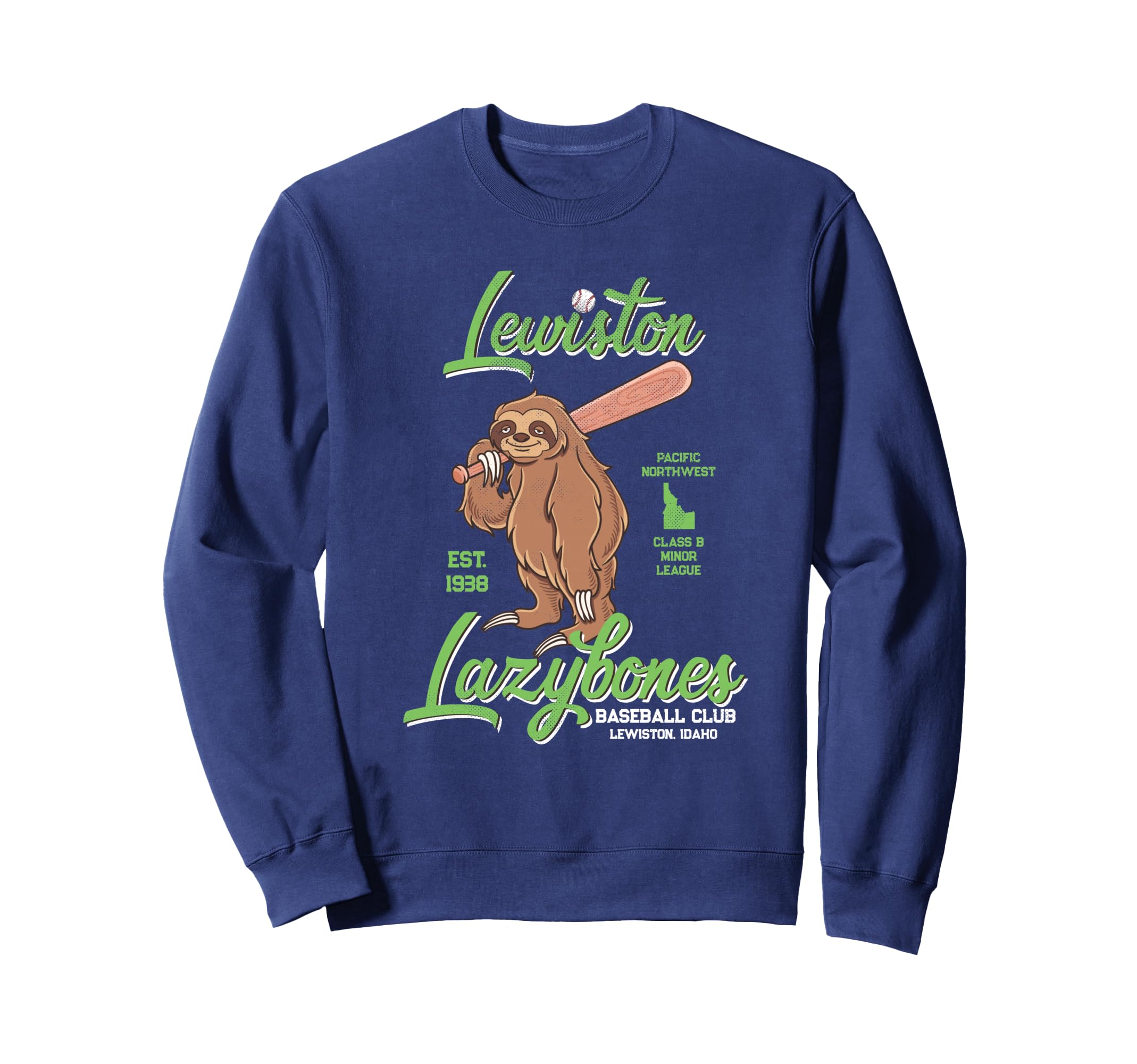 Lewiston Lazybones Minor League Sweatshirt - Casual Everyday Wear Unisex - T-Shirt, Sweatshirt, Hoodie