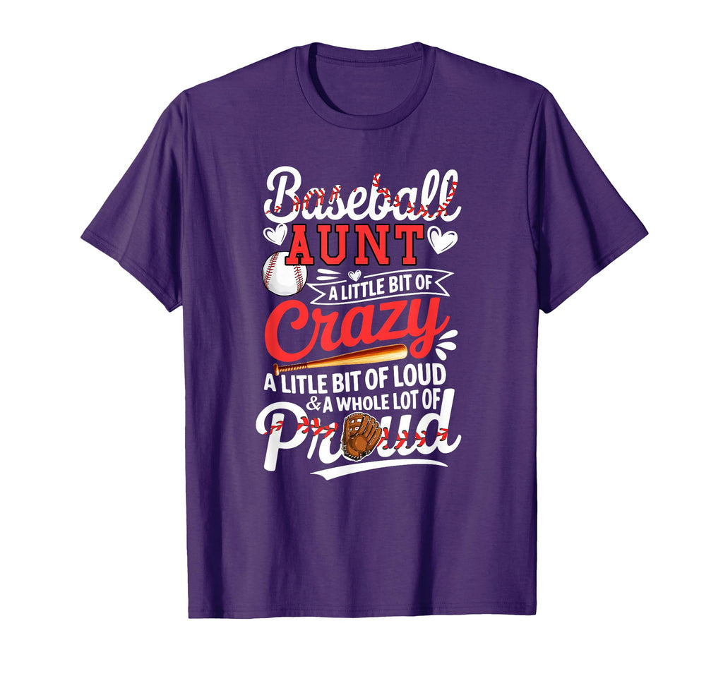 Baseball Lover Aunt Funny Joke Loud And T-Shirt - Graphic Print for Adults - T-Shirt, Sweatshirt, Hoodie