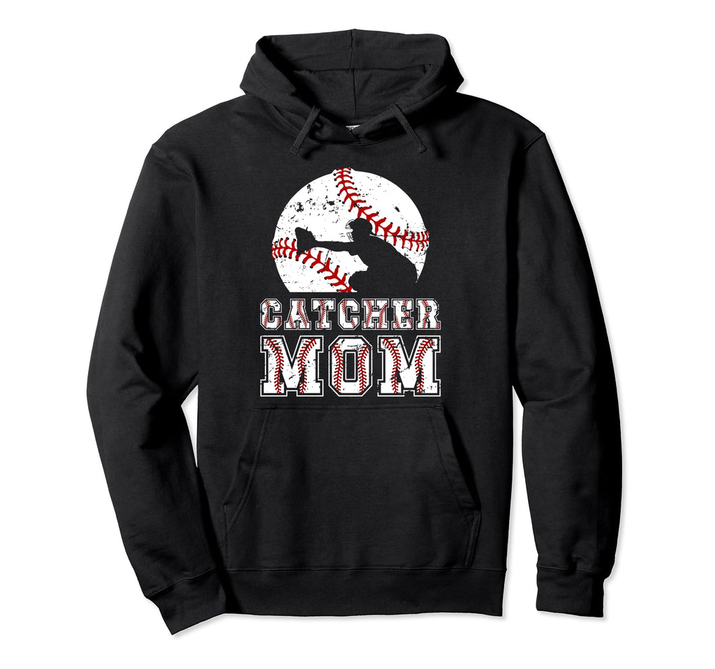 Baseball Catcher Mom Baseball Hoodie - Casual Everyday Wear for Adults - T-Shirt, Sweatshirt, Hoodie