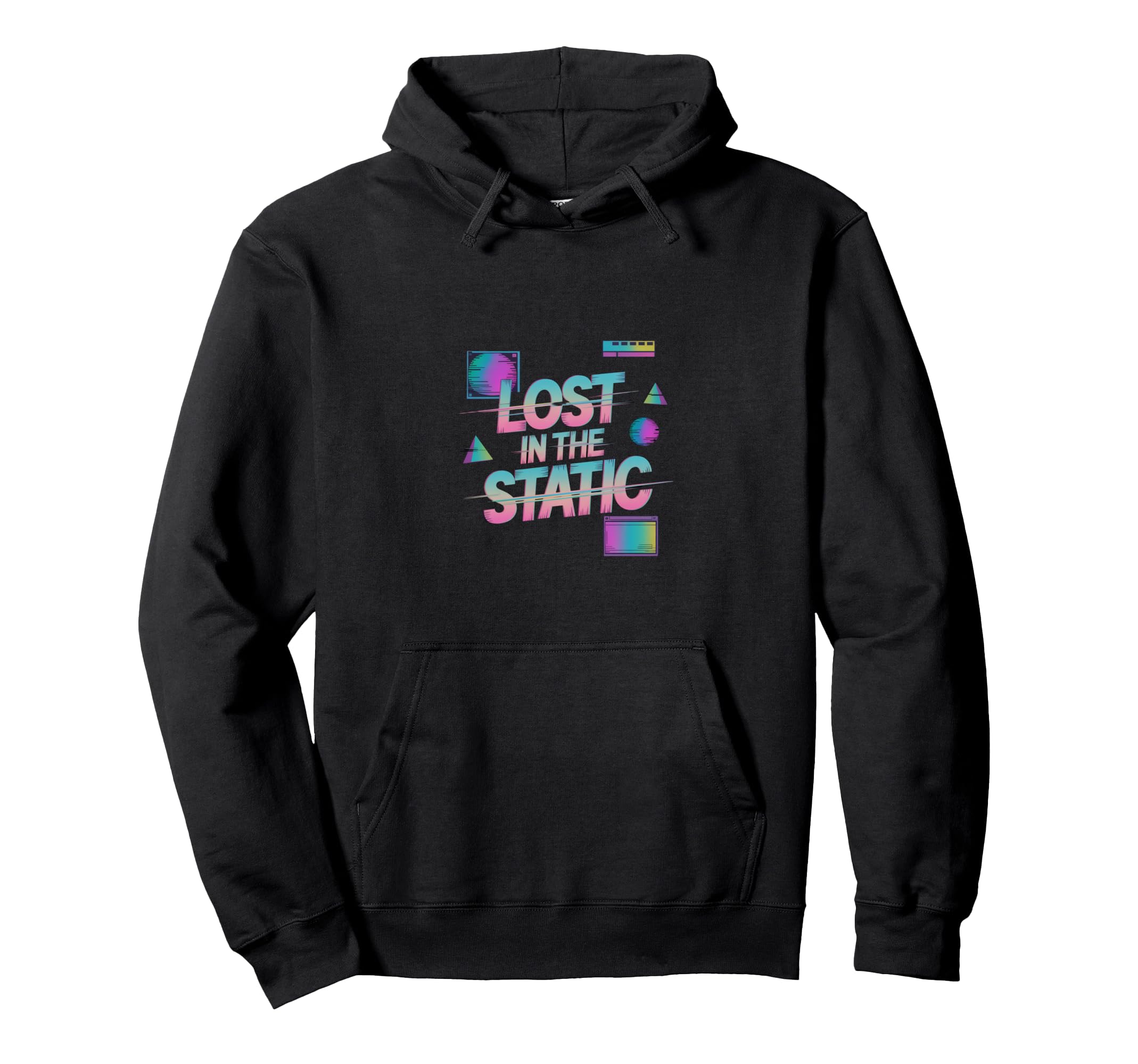 Lost Static Vaporwave Aesthetic Hoodie - Streetwear Style Men Women - T-Shirt, Sweatshirt, Hoodie