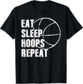 Eat Sleep Hoops Repeat Girls Basketball Stuff - Adult & Kids T-Shirts, Sweatshirts & Hoodies apparel design preview 1