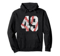 Baseball Mom 49 Jersey Baseball Hoodie - Novelty Apparel for Adults - T-Shirt, Sweatshirt, Hoodie