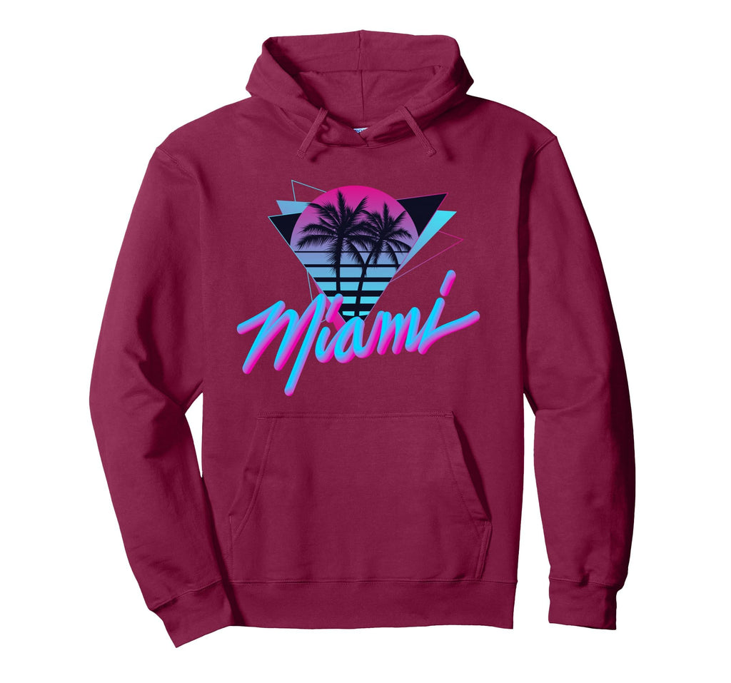 Miami Palm Trees Vaperwave Synthwave 80S Hoodie - Graphic Print Unisex - T-Shirt, Sweatshirt, Hoodie