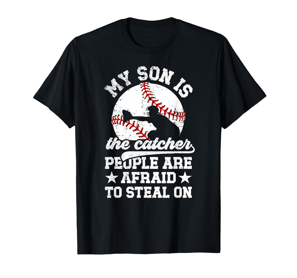 My Son Is Baseball Catcher Mom T-Shirt - Casual Everyday Wear Unisex - T-Shirt, Sweatshirt, Hoodie