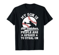 My Son Is Baseball Catcher Mom T-Shirt - Casual Everyday Wear Unisex - T-Shirt, Sweatshirt, Hoodie