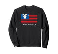 Santa Monica California American Flag Sweatshirt - Streetwear Style Unisex - T-Shirt, Sweatshirt, Hoodie