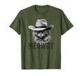 Meowdy Cat Cowboy Hat Funny T-Shirt - Graphic Print Men Women - T-Shirt, Sweatshirt, Hoodie