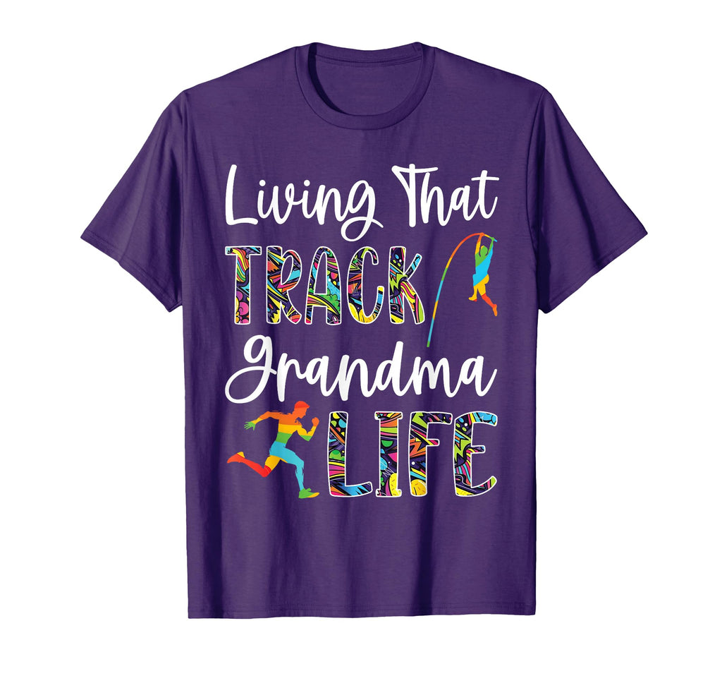 Living That Track Grandma Life Proud T-Shirt - Minimalist Print for Adults - T-Shirt, Sweatshirt, Hoodie