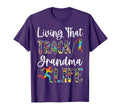 Living That Track Grandma Life Proud T-Shirt - Minimalist Print for Adults - T-Shirt, Sweatshirt, Hoodie