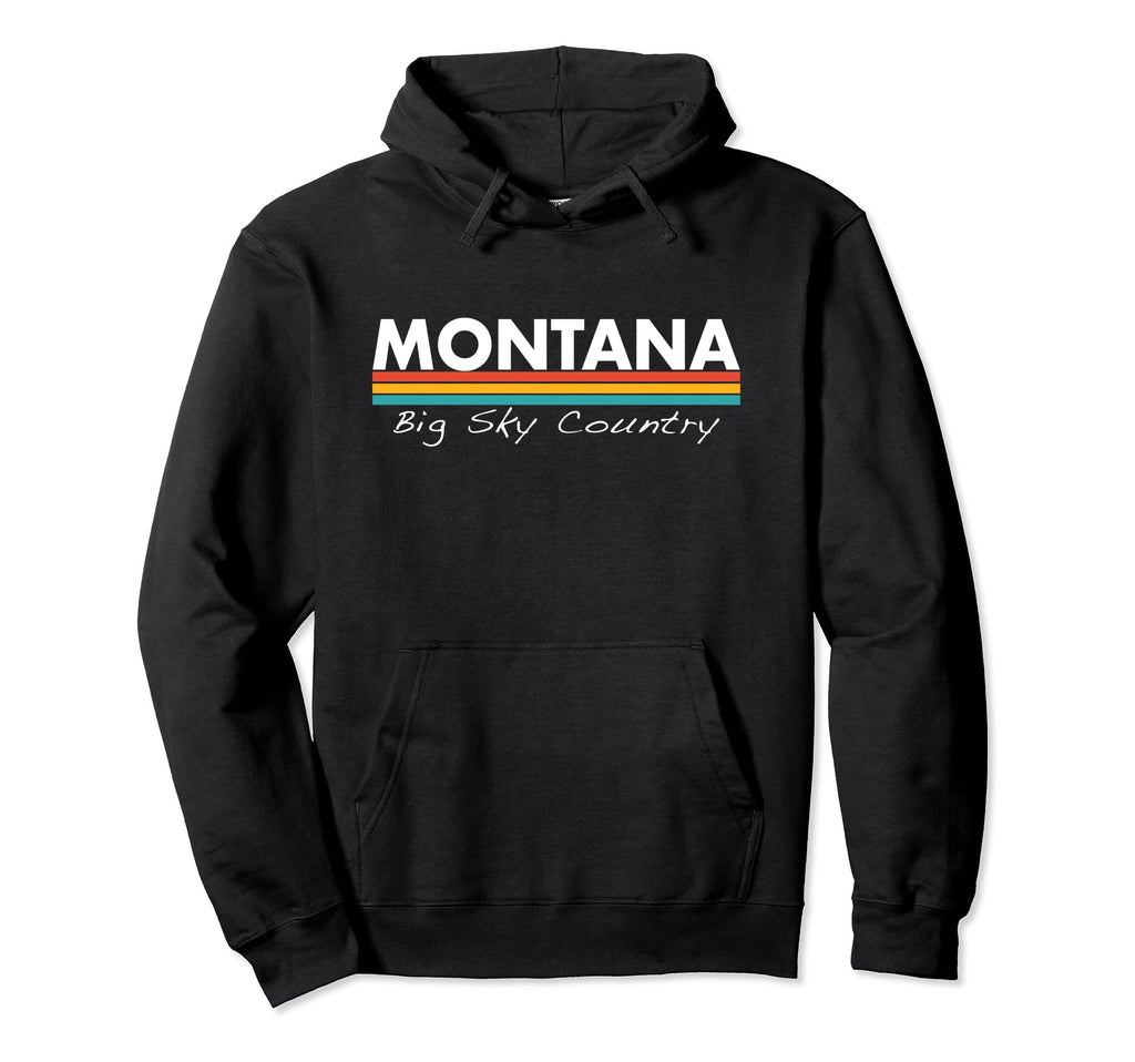 Montana Big Sky Country Stripes Hoodie - Custom Art Print for Adults - T-Shirt, Sweatshirt, Hoodie
