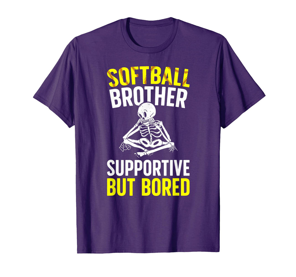 Softball Brother Supportive Softball T-Shirt - Graphic Print Men Women - T-Shirt, Sweatshirt, Hoodie