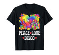 Peace Love Disco Hippie 60S 70S Disco T-Shirt - Minimalist Print Unisex - T-Shirt, Sweatshirt, Hoodie