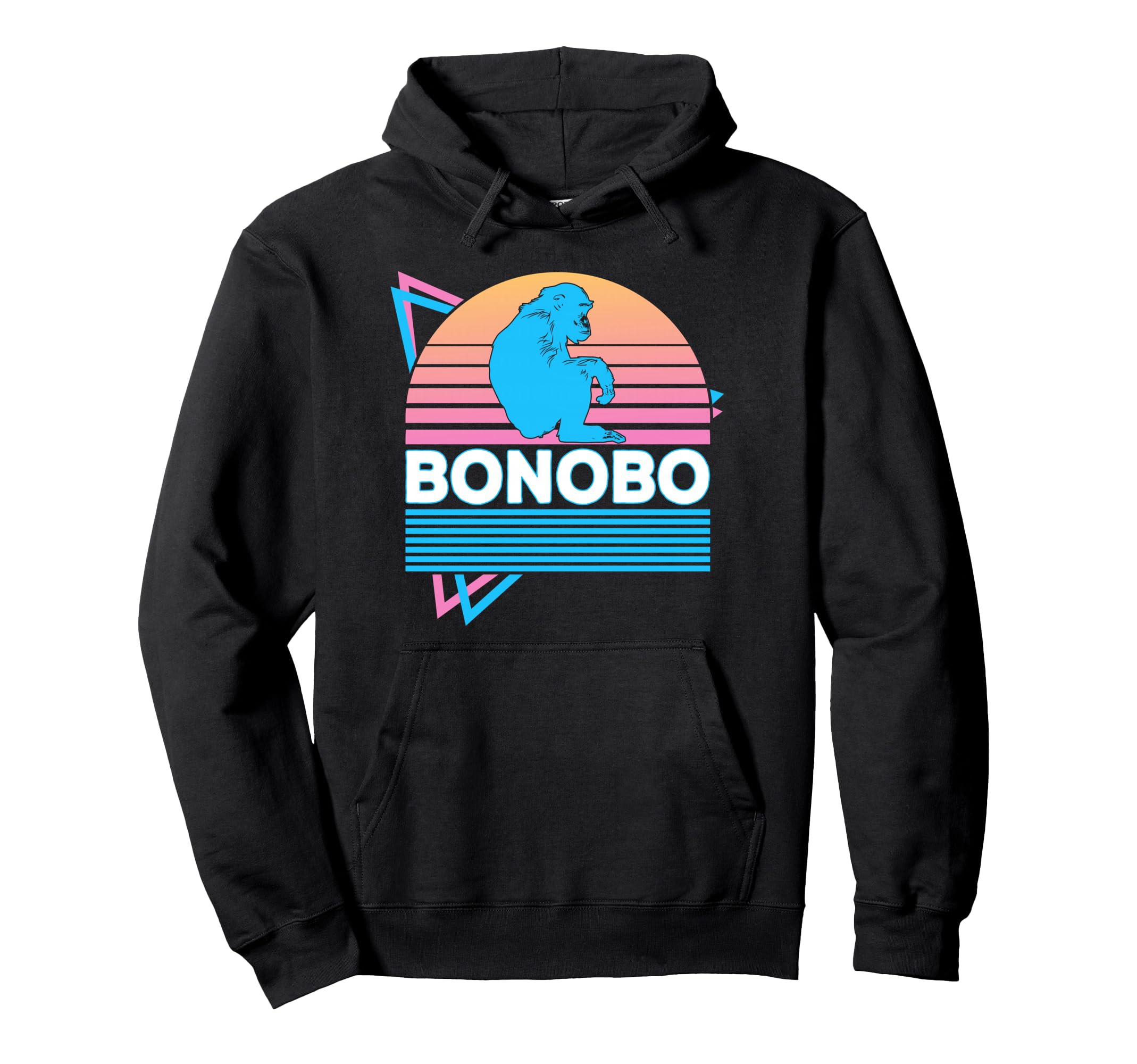 Bonobo Vaporwave Aesthetic Hoodie - Fun Novelty Design for Adults - T-Shirt, Sweatshirt, Hoodie